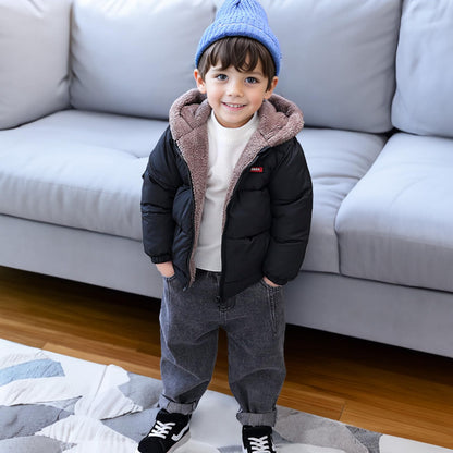 Baby Winter Fleece Coat Kids Boys Jacket Outwear Girls Padded Clothing