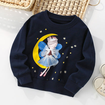 Sweatshirt Mädchen Pullover Kinder Mädchen Baumwolle Langarm Shirt Einhorn Bunny Warm Tops 2-8 Jahre Größe 92 98 104 110 116 122 128