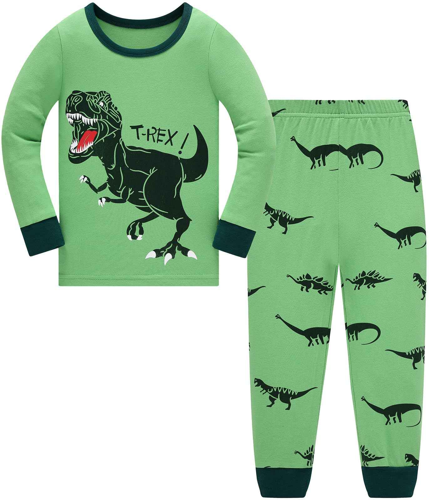 Boys Pyjamas Dinosaur Children's Sleepwear Long Sleeve Cotton Winter Christmas Pyjama Set Size 92-152, 1-12 Years