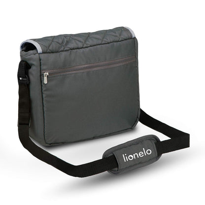 LIONELO Emma Plus Kinderwagen bis zu 15 kg, Kindersportwagen, leicht modern klein Buggy mit Liegeposition, zusammenklappbar, große Räder, großer Korb, Tasche Stone