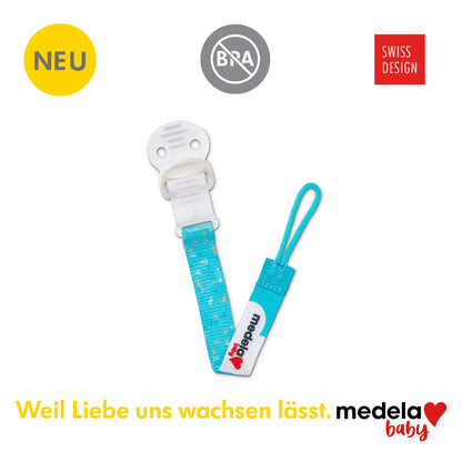 Medela Baby Schnullerkette mit Clip – Passend für fast alle Schnuller – 1 Stück