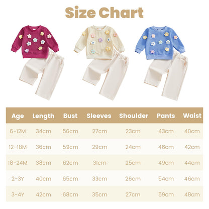 Baby Mädchen Kleidung Langarm Top + Hose Zweiteiler Neugeborene Herbst Winter Babykleidung Set Kleinkind Bekleidungssets für 6 Monate-4 Jahre