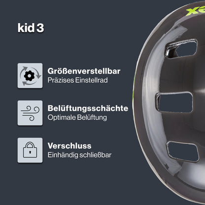 uvex Kid 3 - robust bicycle helmet for children - individual size adjustment - washable interior 