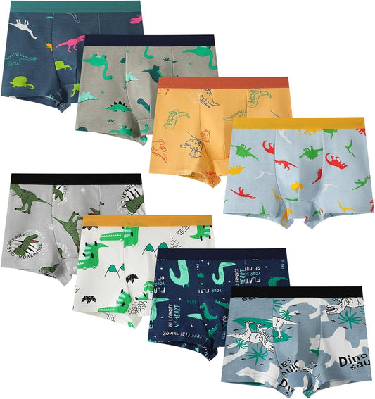 Anntry Kinder Weiche Baumwollene Unterwäschen Kleinkind 8 Pack Kleine Jungen Sortiert Boxer Shorts Slips 2-12 Jahre