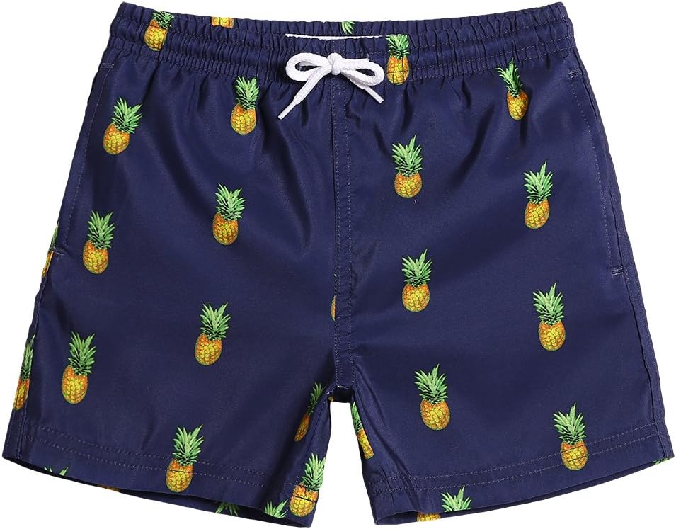 MaaMgic Boys’ Small Swimming Shorts, Quick-Drying Board Shorts with Mesh Lining, Pockets and Adjustable Drawstring
