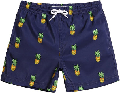 MaaMgic Boys’ Small Swimming Shorts, Quick-Drying Board Shorts with Mesh Lining, Pockets and Adjustable Drawstring