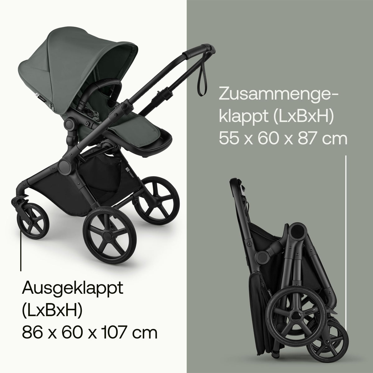 Bugaboo Cub All-Terrain Kinderwagen für Neugeborene und Kleinkinder