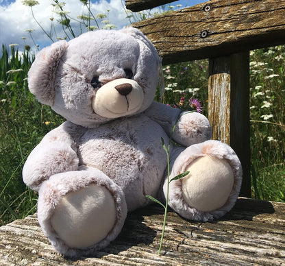 Uni-Toys - Teddy Bear, Super Soft (Dark Brown) - 24 cm (Height) - Plush Bear, Teddy - Plush Toy, Cuddly Toy