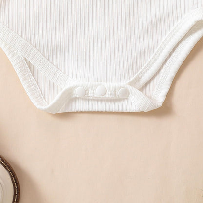 Geagodelia Baby Girl Clothes Baby Clothing Outfit Set Long Sleeve Bodysuit Romper + Daisy Pants + Headband Newborn Soft Baby Set 