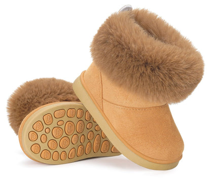 Gaatpot Baby Boots, Girls' Boots, Winter Shoes, Snow Boots, Children's Slip-On Boots, Warm Plush Lined, Comfortable, Rabbit Ears, Shoes, EU 20-29