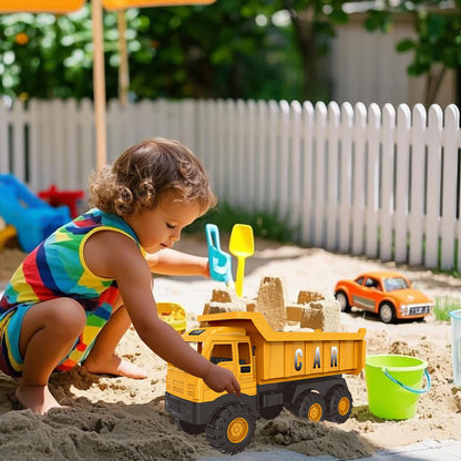 Bagger Spielzeug ab 3 jahre,Baustellenfahrzeuge Kinder,Baggerfahrzeug Geeignet als Sandspielzeug und für das Kinderzimmer,Starke & Flexible Teile,Sandkasten Kinderbagger für 2+ Jahre (Dumper)