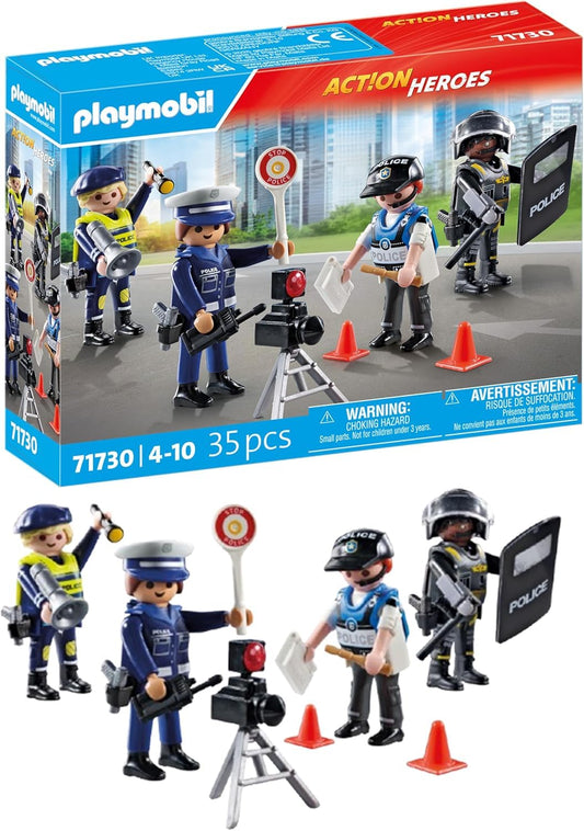 PLAYMOBIL | Action Heroes | Figurenset Polizei | Spielzeugfiguren | Polizeifigur | Spielzeug für Kinder ab 4 Jahren | 71730