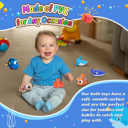Anzmtosn Schwimmen Babys Badezeit Fisch Spielzeug Glücklich Unterwasser Geschichte Wasser Spritzen Spray Badewanne Baby Spielen Kinder Wasser Spielzeug (5 STÜCKE)