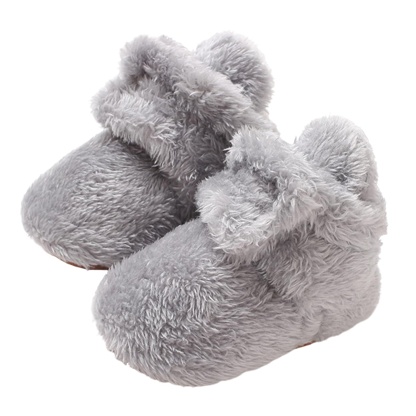 TMEOG Baby Winter Shoes Thermal Baby Shoes Crawling Shoes Fleece Baby Boots Non-Slip Warm Booties Baby Boots Lined Newborn Walk Shoes for Girls Boys 0-18 Months