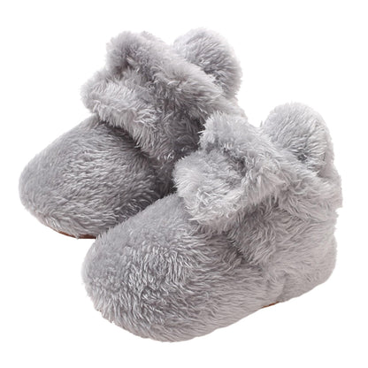 TMEOG Baby Winter Shoes Thermal Baby Shoes Crawling Shoes Fleece Baby Boots Non-Slip Warm Booties Baby Boots Lined Newborn Walk Shoes for Girls Boys 0-18 Months