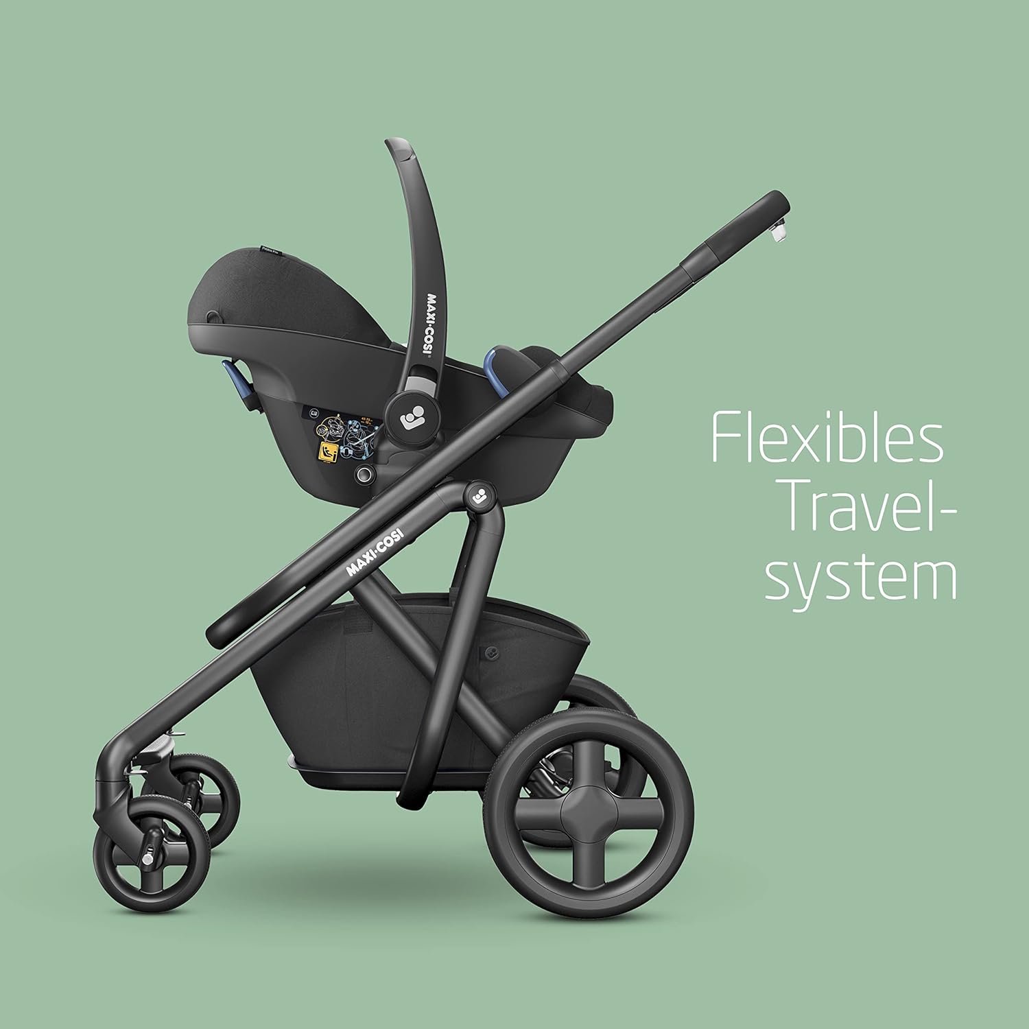 Maxi-Cosi Pebble Pro i-Size Babyschale, Kindersitz für Neugeborene, ab der Geburt bis ca. 12 Monate, 45 bis 75 cm, Essential Black - Meloni2