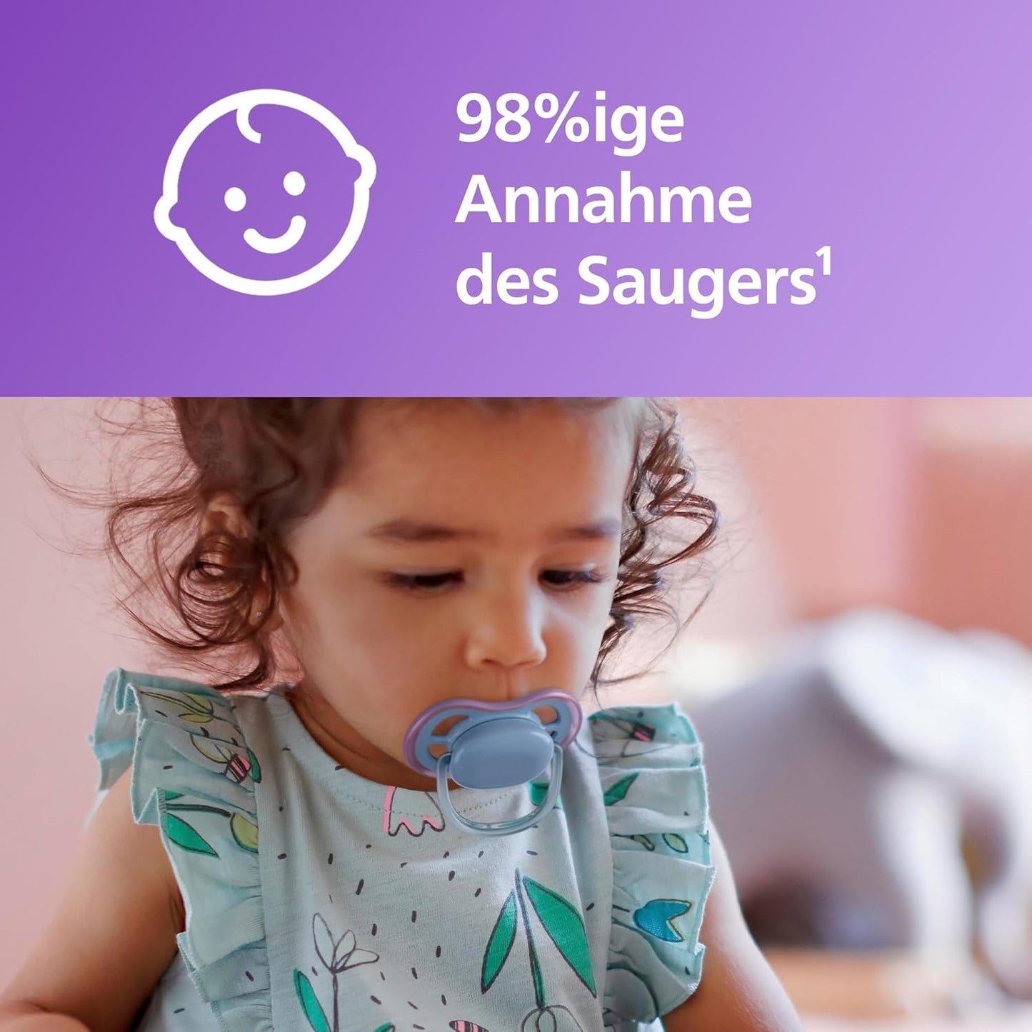 Philips Avent ultra air Schnuller – Leichte, atmungsaktive Schnuller für Babys im Alter von 6–18 Monaten, BPA-frei mit Transportbehälter als Sterilisator, 2er-Pack, Modell SCF085/34