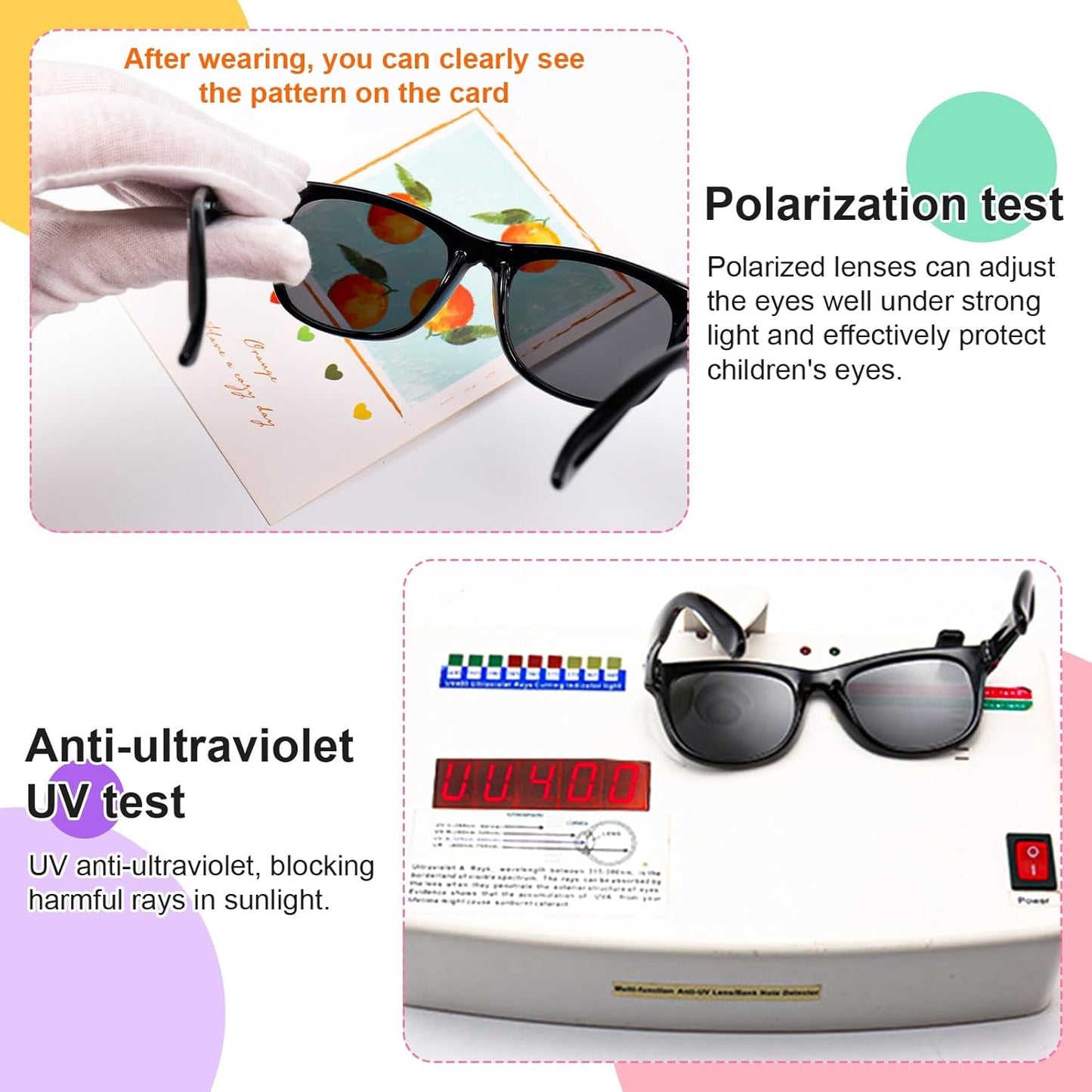 Utensilsto Pack of 3 Children's Polarised Flexible Sunglasses Silicone Frame Sunglasses for Boys Girls 2-12 Years (Pink+Red)