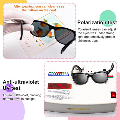 Utensilsto Pack of 3 Children's Polarised Flexible Sunglasses Silicone Frame Sunglasses for Boys Girls 2-12 Years (Pink+Red)