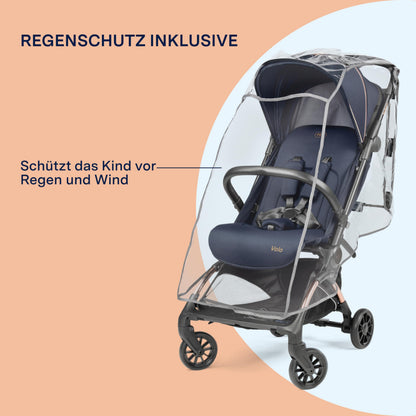 PEG Leichter Buggy Volo mit Regenschutz, Handgepäckgröße, Flugzeuggeeignet, Kompakt, Ab Geburt bis 22 kg, Reisetasche Inklusive, Malva