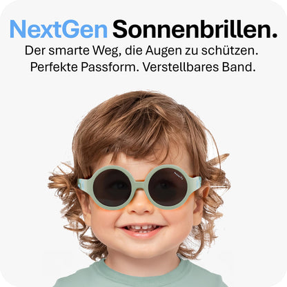 Mausito Sonnenbrille Kinder 6-24 Monate & 2-5 Jahre | VERGLEICHSSIEGER Kindersonnenbrille 100% UV-Schutz | BIEGSAM | Schadstofffreie Kindersonnenbrillen mit Band | Europäisches Design für Kinder