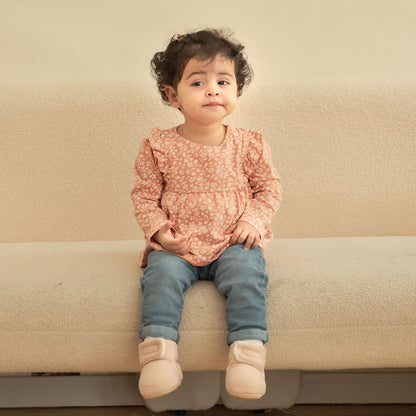 Unisex Baby Boys Girls Warm Winter Boots Rubber Sole Non-Slip Winter First Walking Shoes