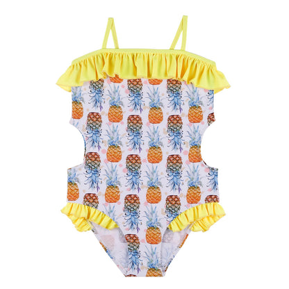 TIZAX Einteiliger Badeanzug für Mädchen UPF 50+ Kinder Schwimmanzug Schnell Trocknend Bademode Sommerurlaub Strandbekleidung für Kinder 4~12 Jahre