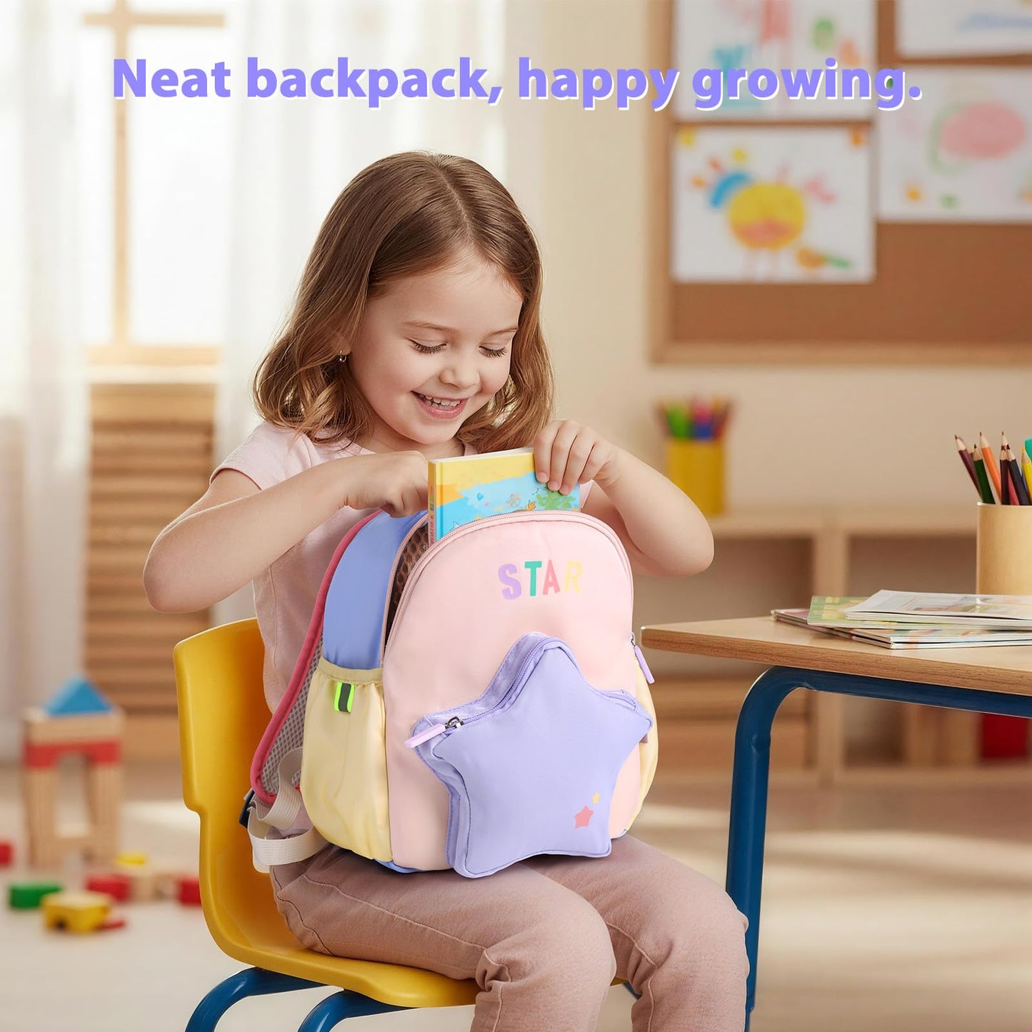 Kinderrucksack Mädchen 30cm Rucksack Kleinkind Kinderrucksack für 2-4 Jahre Kinder kindergartenrucksack Mini Tagesrucksack Reisetasche - Rosa Erdbeere