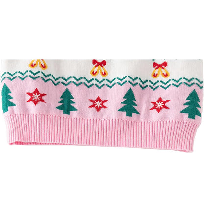 Fandecie Children's Christmas Jumper Cotton Crew Neck Christmas Elk Santa Sweater Girls Boys Sweatshirt Jumper 2-7 Years