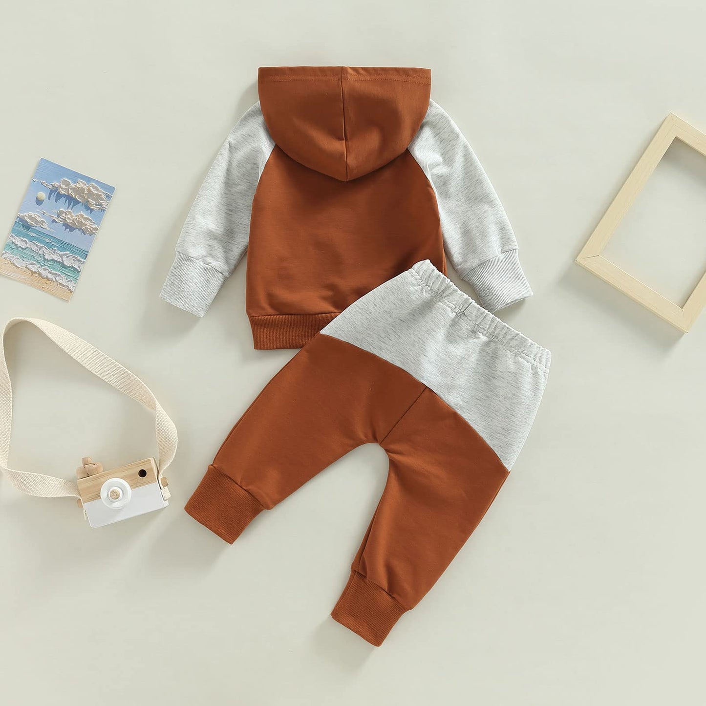 Yassiglia Baby Jungen Kleidung Set Neugeborene Zweiteiler Outfit Kleinkind Herbst Bekleidungssets Jogginganzug für Baby Junge Kapuzenpullover + Hosen Set