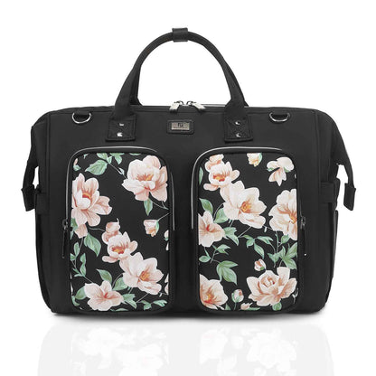 Wickeltasche mit wasserdicher Wickelunterlage und 2 Kinderwagen Haken verstellbare Schultergurt multifunktionale Umhängetasche Reisetasche für Unterwegs