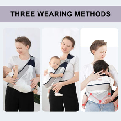 Babytrage,Babytrage Neugeborene ab Geburt,Tragetuch Baby Nugeboren,Atmungsaktive Baby Tragetuch,Babyrückentragen 0-15Kg,Neugeborene Verstellbare Babytrage