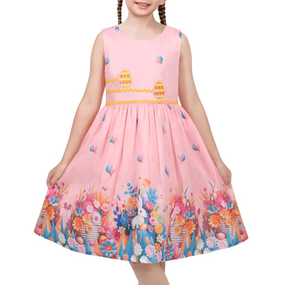 Sunny Fashion Mädchen Kleid Lila Rose Doppelklicken Krawatte Party Kids Trägerkleid Gr. 98-146