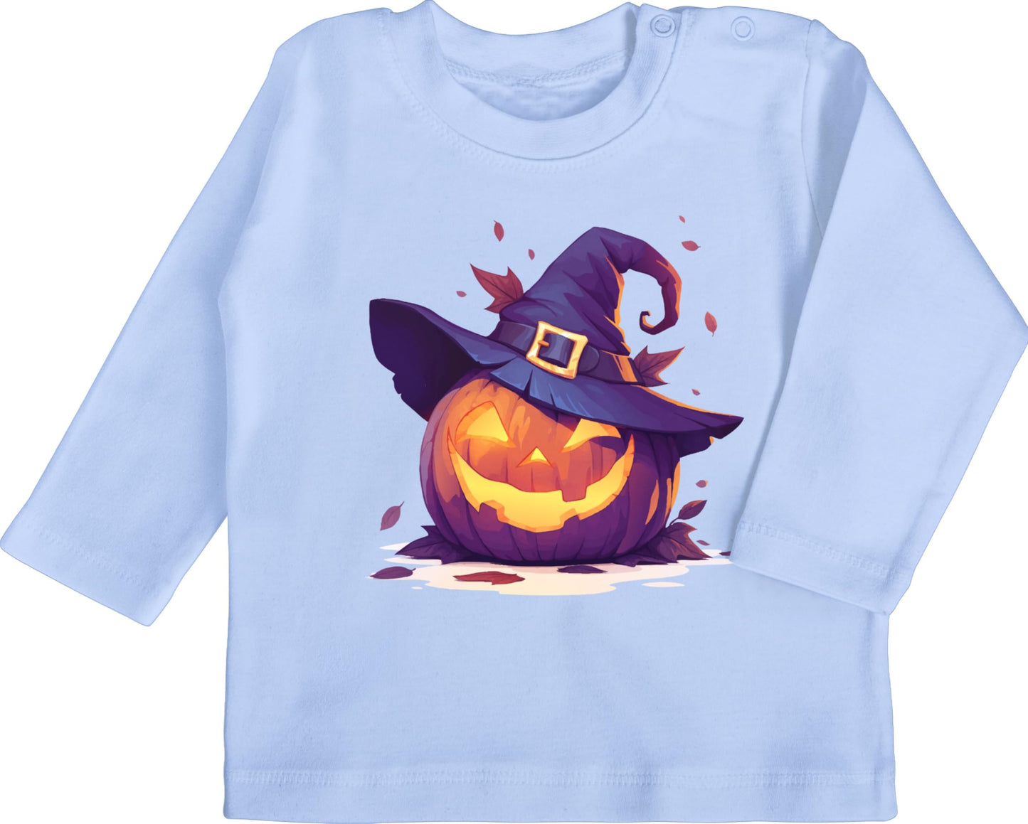 Shirtracer - Baby Long Sleeve Shirt - Babies - Scary Pumpkin | Scary Witch Pumpkin | Scary Pumpkin | Spooky Pumpkin | Pumpkin Face Halloween