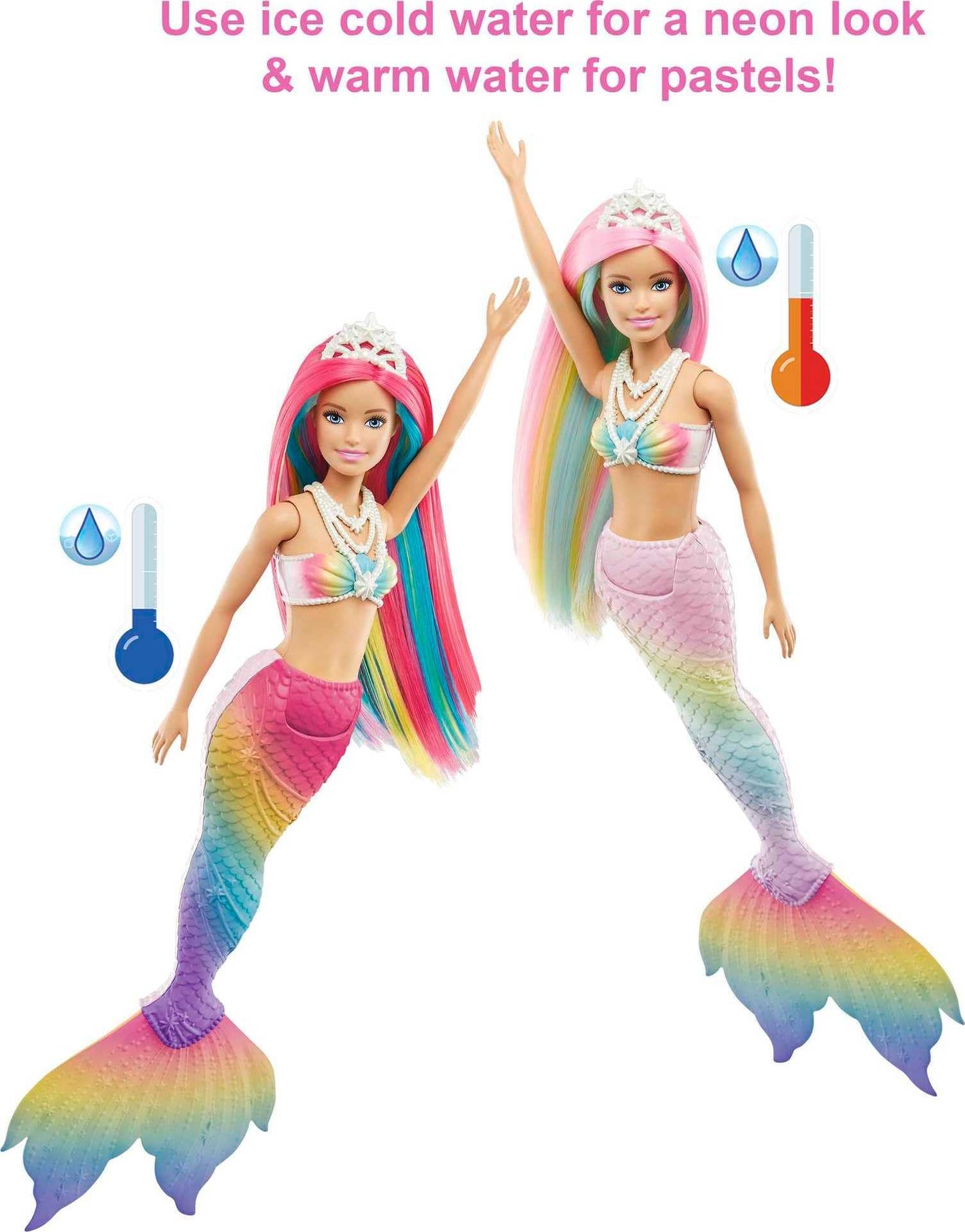 Barbie Dreamtopia Zauberlicht Meerjungfrau Puppe mit blonden Haaren, Barbiepuppe mit Meerjungfrauenschwanz, geeignet als Geschenk für Kinder ab 3 Jahren, HDJ36