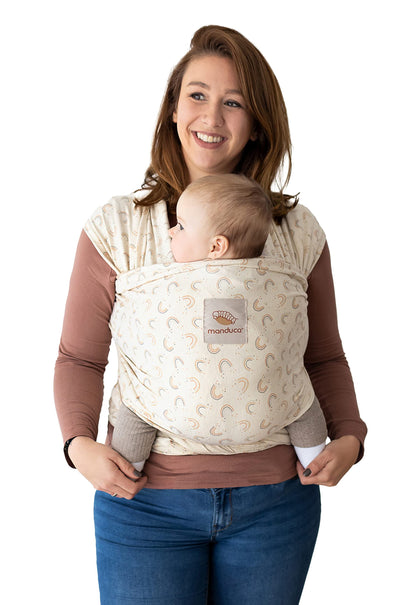 manduca Sling - Babytragetuch - Elastische Babytrage für Neugeborene von der Geburt bis zu 15 kg - Bio-Baumwolle - GOTS zertifiziert