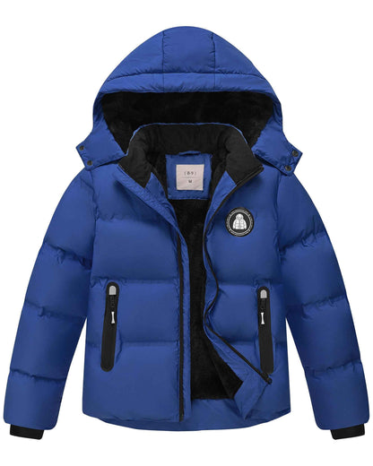 Winter Jacket Boys Girls Kids Jacket Warm Lined Puffer Jackets Children's Jackets Winter with Removable Hood Hiking Jacket
