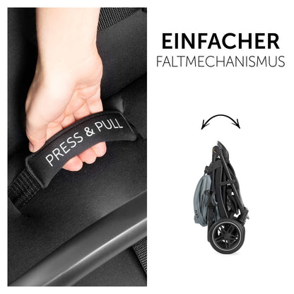 hauck Rapid 4D, Rosa - Kinderbuggy mit Liegefunktion ab Geburt bis 22 kg - UV Schutz 50+ - Klein Zusammenklappbar - Höhenverstellbarer Schieber mit Getränkehalter - Pannensichere Gummi Räder - Meloni2