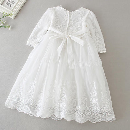 Baby Lange Taufe Kleider Weiße Taufe Kleid Besondere Anlässe Kleider für Mädchen Geburtstag