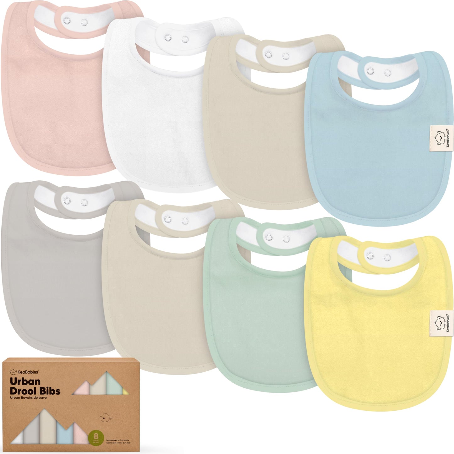 Baby Bibs for Boys &amp; Girls - 8-Pack Organic Cotton Teething Bibs - Baby Bibs for Girls &amp; Boys - Large Bibs for Infants, Toddlers (Wilderness) 