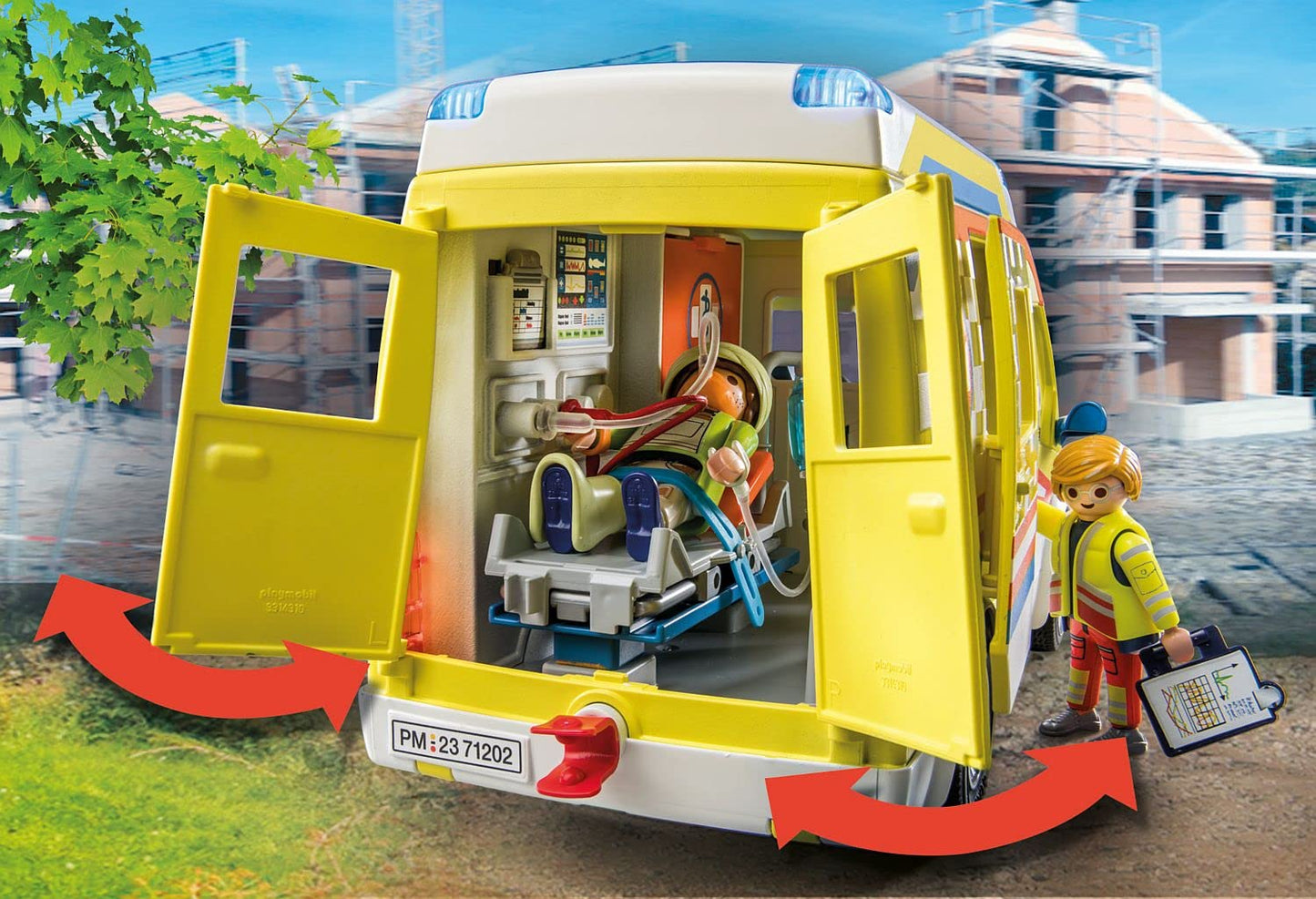 Playmobil City Life 71202 Ambulance with Light and Sound, Toy for Children from 4 Years
