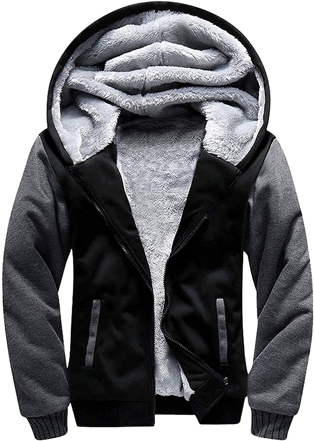 JACKETOWN Boys' Sweat Jacket Lined Children's Hoodie Sweatshirt Hoodie Fleece Jacket with Hood Long Sleeve Warm Winter Jacket Classic Pullover with Zip