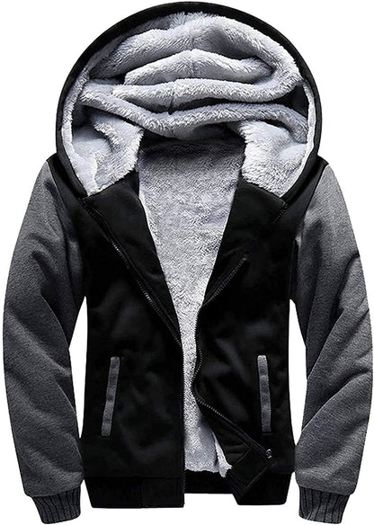 JACKETOWN Boys' Sweat Jacket Lined Children's Hoodie Sweatshirt Hoodie Fleece Jacket with Hood Long Sleeve Warm Winter Jacket Classic Pullover with Zip