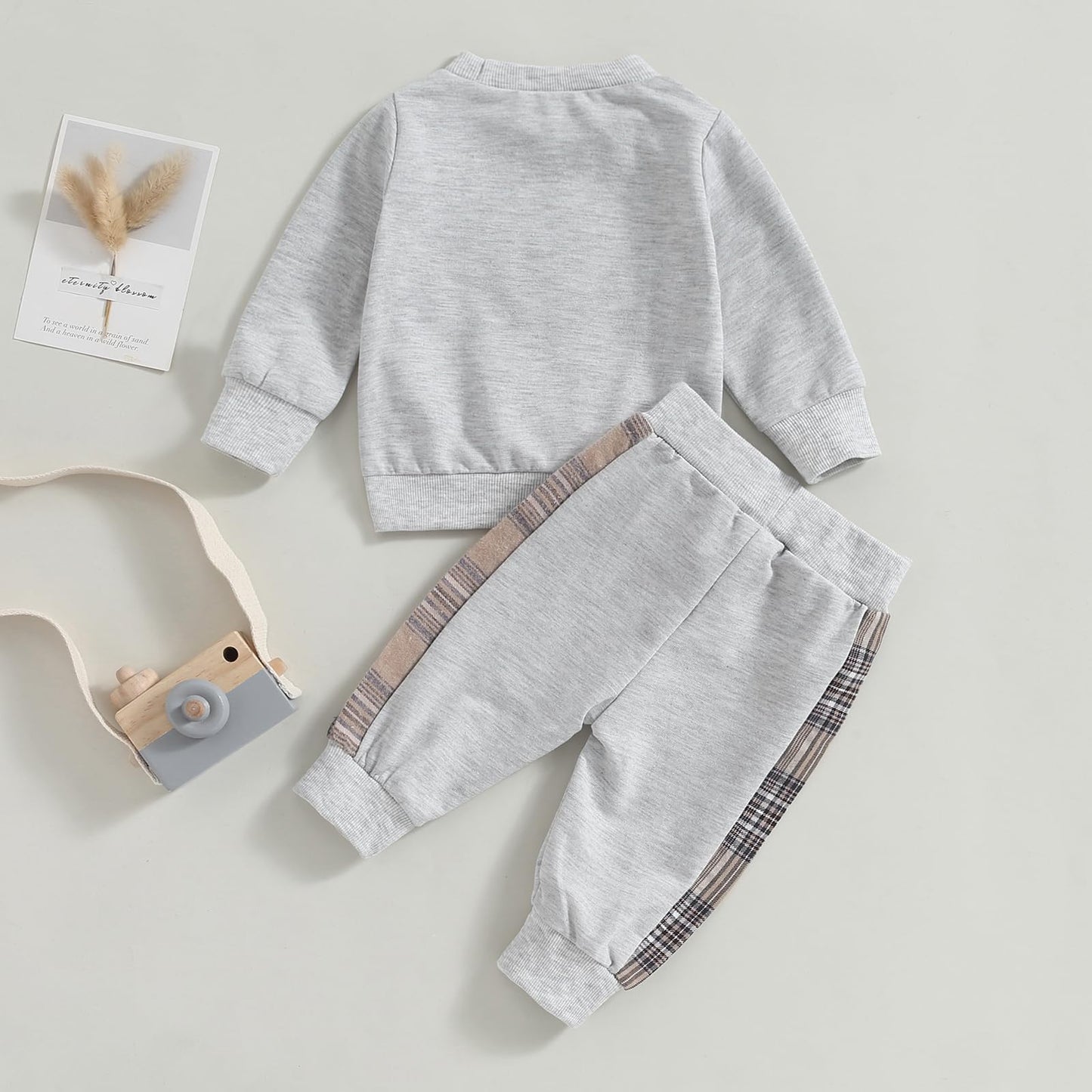 Baby Boys Girls Clothes Little Bear Sweatshirt + Trousers Two Piece Set Newborn Outfit 
