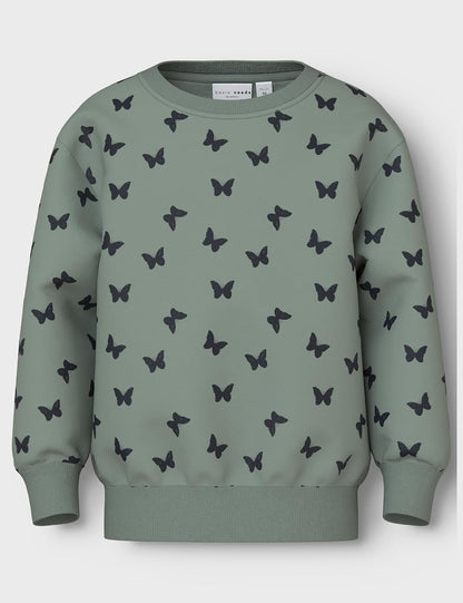 NAME IT Mädchen Nmfdavina Ls Sweat Fleece Bru Noos Sweatshirt