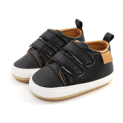 BABSMULY Baby Shoes for Boys Girls Non-Slip Rubber Sole High Top PU Leather Sneakers Toddler Crib Shoes Newborn Loafers Flats. 