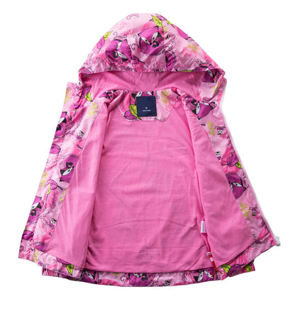 YOUNGSOUL Girls Rain Jacket Wind and Waterproof Transition Jacket 
