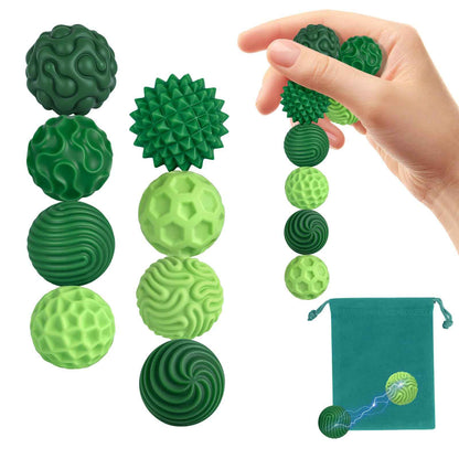 8 Stück Magnetische Fidget Toys, Silikon Magnetkugeln Anti-Stress Bälle, Sensorik Spielzeug für Erwachsene und Kinder, Sensorische Magnetische Kugeln Set, Stressabbau und Entspannung（Rosa）