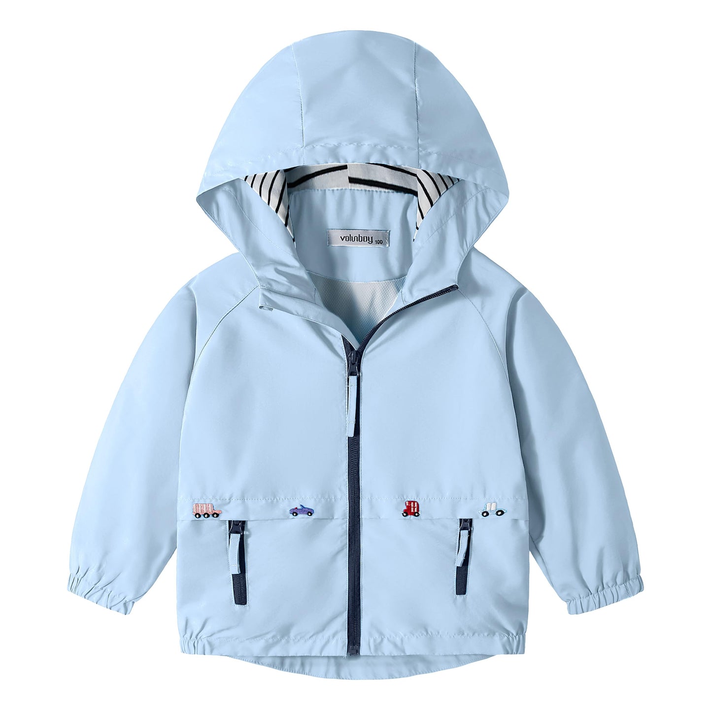 Volunboy Baby Hooded Jackets, Boys Long Sleeve Windproof Coat Cartoon Print Jackets