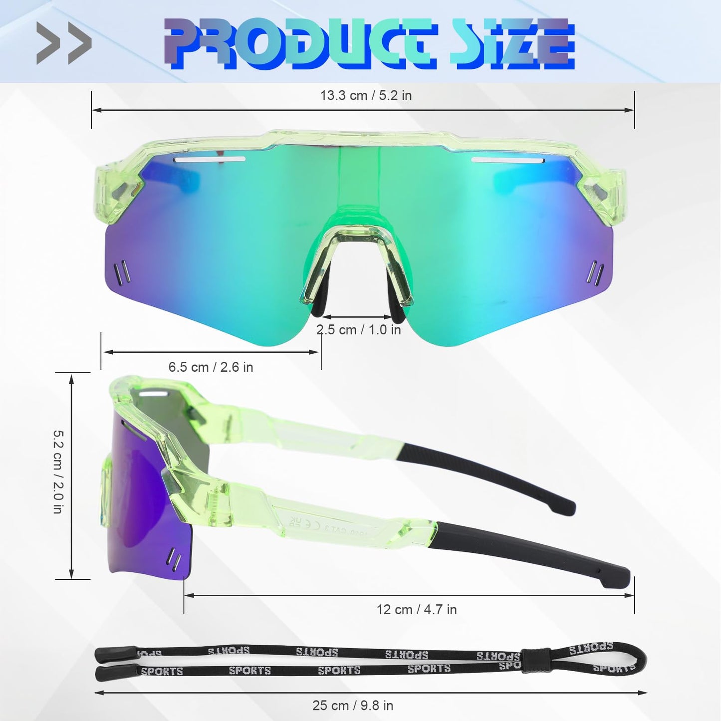 Beipegin Sonnenbrille Kinder Polarisierte UV400 Schutz Jugendliche Fahrradbrille Sportbrille Schnelle Brille Sonnenstrahlen Radfahren Sonnenbrillen für Teens Jungen Mädchen